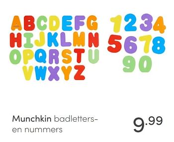 Aanbiedingen Munchkin badletters- en nummers - Munchkin - Geldig van 24/01/2021 tot 30/01/2021 bij Baby & Tiener Megastore
