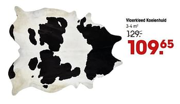 Aanbiedingen Vloerkleed koeienhuid - Huismerk - Kwantum - Geldig van 21/01/2021 tot 28/01/2021 bij Kwantum