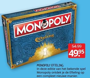 Aanbiedingen Monopoly efteling - Hasbro - Geldig van 22/01/2021 tot 30/01/2021 bij Boekenvoordeel