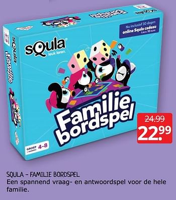 Aanbiedingen Squla - familie bordspel - Identity Games - Geldig van 22/01/2021 tot 30/01/2021 bij Boekenvoordeel