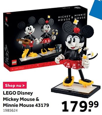 Aanbiedingen Lego disney mickey mouse + minnie mouse 43179 - Lego - Geldig van 25/01/2021 tot 28/02/2021 bij Intertoys