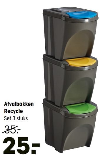 Aanbiedingen Afvalbakken recycle - Huismerk - Kwantum - Geldig van 01/02/2021 tot 07/02/2021 bij Kwantum