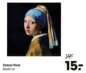 Aanbiedingen Canvas parel - Huismerk - Kwantum - Geldig van 01/02/2021 tot 07/02/2021 bij Kwantum