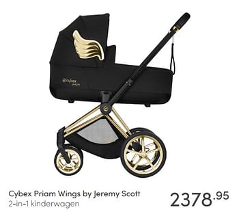 Aanbiedingen Cybex priam wings by jeremy scott 2-in-1 kinderwagen - Cybex - Geldig van 31/01/2021 tot 06/02/2021 bij Baby & Tiener Megastore