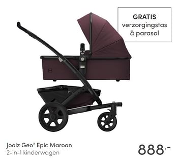 Aanbiedingen Joolz geo2 epic maroon 2-in-1 kinderwagen - Joolz - Geldig van 31/01/2021 tot 06/02/2021 bij Baby & Tiener Megastore