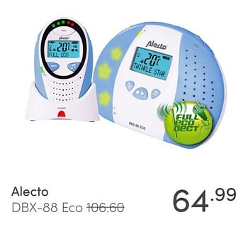 Aanbiedingen Alecto dbx-88 eco - Alecto - Geldig van 31/01/2021 tot 06/02/2021 bij Baby & Tiener Megastore