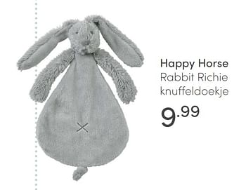 Aanbiedingen Happy horse rabbit richie knuffeldoekje - Happy Horse - Geldig van 31/01/2021 tot 06/02/2021 bij Baby & Tiener Megastore