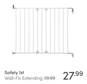 Aanbiedingen Safety 1st wall-fix extending - Safety 1st - Geldig van 31/01/2021 tot 06/02/2021 bij Baby & Tiener Megastore