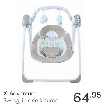 Aanbiedingen X-adventure swing, in drie kleuren - Xadventure - Geldig van 31/01/2021 tot 06/02/2021 bij Baby & Tiener Megastore
