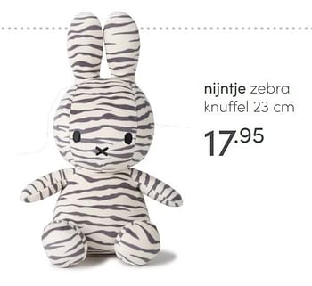 Aanbiedingen Nijntje zebra knuffel - Nijntje - Geldig van 31/01/2021 tot 06/02/2021 bij Baby & Tiener Megastore