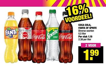 Aanbiedingen Coca cola, fanta of sprite - Huismerk - Big Bazar - Geldig van 01/02/2021 tot 14/02/2021 bij Big Bazar
