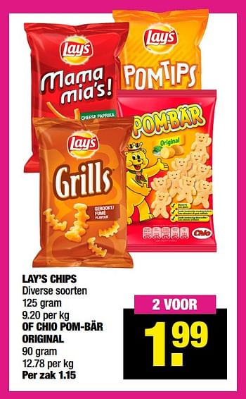 Aanbiedingen Lay`s chips - Lay's - Geldig van 01/02/2021 tot 14/02/2021 bij Big Bazar