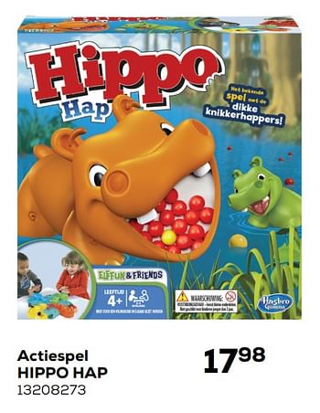 Aanbiedingen Actiespel hippo hap - Hasbro - Geldig van 02/02/2021 tot 02/03/2021 bij Supra Bazar