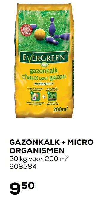 Aanbiedingen Gazonkalk + micro organismen - Evergreen - Geldig van 02/02/2021 tot 02/03/2021 bij Supra Bazar