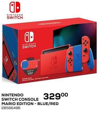 Aanbiedingen Nintendo switch console mario edition - blue-red - Nintendo - Geldig van 02/02/2021 tot 02/03/2021 bij Supra Bazar