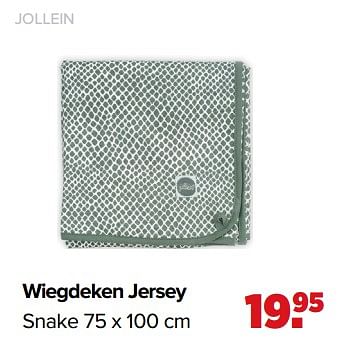 Aanbiedingen Wiegdeken jersey snake - Jollein - Geldig van 01/02/2021 tot 27/02/2021 bij Baby-Dump