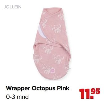 Aanbiedingen Wrapper octopus pink - Jollein - Geldig van 01/02/2021 tot 27/02/2021 bij Baby-Dump