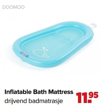 Aanbiedingen Inflatable bath mattress drijvend badmatrasje - Doomoo - Geldig van 01/02/2021 tot 27/02/2021 bij Baby-Dump