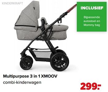Aanbiedingen Multipurpose 3 in 1 xmoov combi-kinderwagen - Kinderkraft - Geldig van 01/02/2021 tot 27/02/2021 bij Baby-Dump