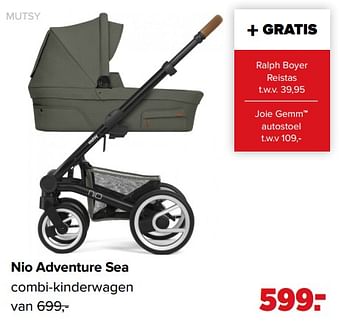 Aanbiedingen Nio adventure sea green combi-kinderwagen - Mutsy - Geldig van 01/02/2021 tot 27/02/2021 bij Baby-Dump