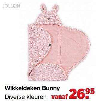 Aanbiedingen Wikkeldeken bunny - Jollein - Geldig van 01/02/2021 tot 27/02/2021 bij Baby-Dump
