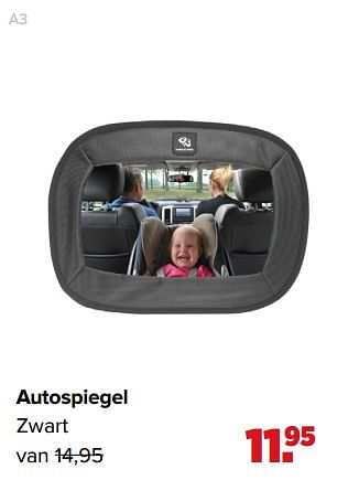 Aanbiedingen Autospiegel zwart - A3 Baby - Geldig van 01/02/2021 tot 27/02/2021 bij Baby-Dump
