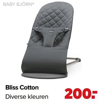 Aanbiedingen Bliss cotton - BabyBjorn - Geldig van 01/02/2021 tot 27/02/2021 bij Baby-Dump