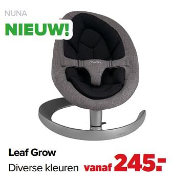 Aanbiedingen Leaf grow - Nuna - Geldig van 01/02/2021 tot 27/02/2021 bij Baby-Dump