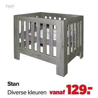 Aanbiedingen Stan diverse kleuren - TWF - Geldig van 01/02/2021 tot 27/02/2021 bij Baby-Dump