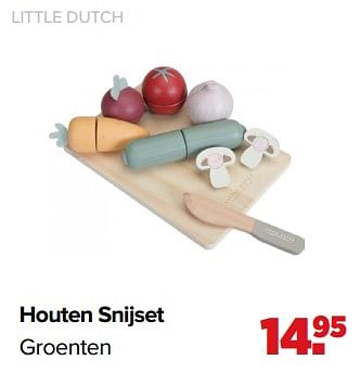 Aanbiedingen Houten snijset groenten - Little Dutch - Geldig van 01/02/2021 tot 27/02/2021 bij Baby-Dump