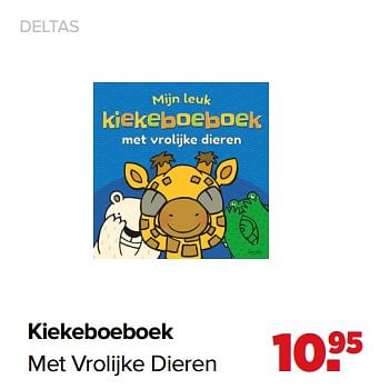 Aanbiedingen Kiekeboeboek met vrolijke dieren - Deltas - Geldig van 01/02/2021 tot 27/02/2021 bij Baby-Dump