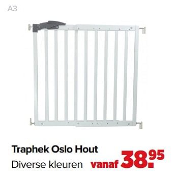 Aanbiedingen Traphek oslo hout - A3 Baby - Geldig van 01/02/2021 tot 27/02/2021 bij Baby-Dump