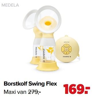 Aanbiedingen Borstkolf swing flex maxi - Medela - Geldig van 01/02/2021 tot 27/02/2021 bij Baby-Dump
