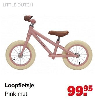 Aanbiedingen Loopfietsje pink mat - Little Dutch - Geldig van 01/02/2021 tot 27/02/2021 bij Baby-Dump
