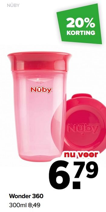 Aanbiedingen Wonder 360 - Nuby - Geldig van 01/02/2021 tot 27/02/2021 bij Baby-Dump