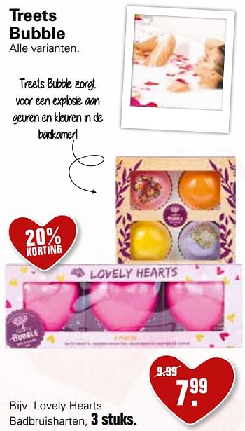 Aanbiedingen Lovely hearts badbruisharten - Huismerk - De Online Drogist - Geldig van 03/02/2021 tot 21/02/2021 bij De Online Drogist
