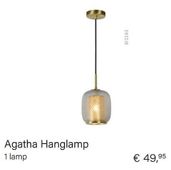 Aanbiedingen Agatha hanglamp 1 lamp - Lucide - Geldig van 15/02/2021 tot 31/03/2021 bij Multi Bazar