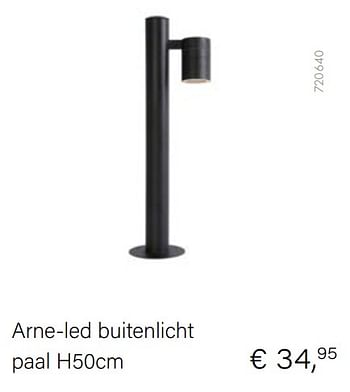 Aanbiedingen Arne-led buitenlicht paal h50cm - Lucide - Geldig van 15/02/2021 tot 31/03/2021 bij Multi Bazar