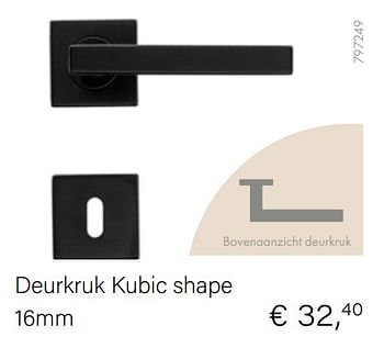 Aanbiedingen Deurkruk kubic shape - HDD - Geldig van 15/02/2021 tot 31/03/2021 bij Multi Bazar
