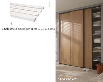 Aanbiedingen Schuifdeur deurstijlen r-40 wit grenen - Storemax - Geldig van 15/02/2021 tot 31/03/2021 bij Multi Bazar