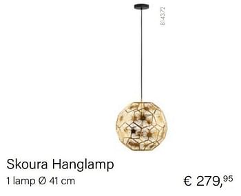 Aanbiedingen Skoura hanglamp 1 lamp ø 41 cm - Eglo - Geldig van 15/02/2021 tot 31/03/2021 bij Multi Bazar