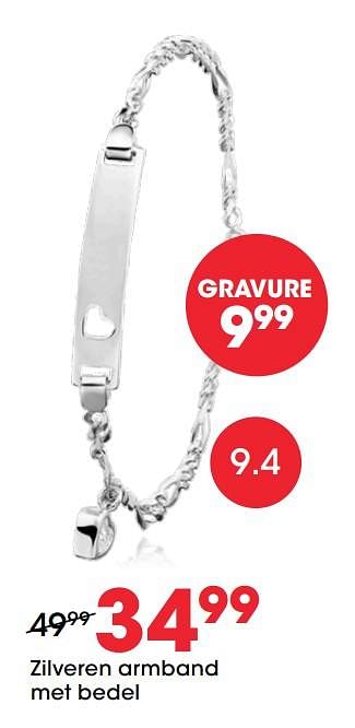 Aanbiedingen Zilveren armband met bedel - Huismerk - Lucardi - Geldig van 27/01/2021 tot 14/02/2021 bij Lucardi