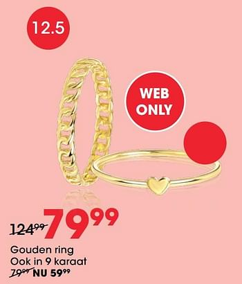 Aanbiedingen Gouden ring ook in 9 karaat - Huismerk - Lucardi - Geldig van 27/01/2021 tot 14/02/2021 bij Lucardi