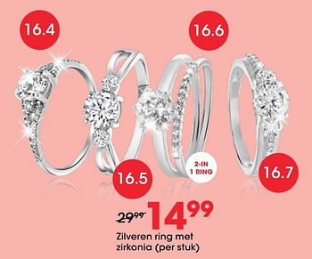 Aanbiedingen Zilveren ring met zirkonia - Huismerk - Lucardi - Geldig van 27/01/2021 tot 14/02/2021 bij Lucardi