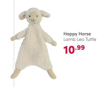 Aanbiedingen Happy horse lamb leo tuttle - Happy Horse - Geldig van 07/02/2021 tot 13/02/2021 bij Baby & Tiener Megastore