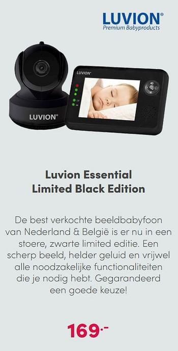 Aanbiedingen Luvion essential limited black edition - Luvion - Geldig van 07/02/2021 tot 13/02/2021 bij Baby & Tiener Megastore