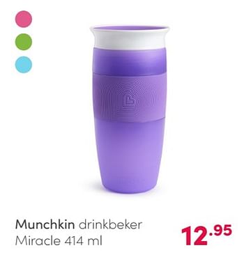 Aanbiedingen Munchkin drinkbeker miracle - Munchkin - Geldig van 07/02/2021 tot 13/02/2021 bij Baby & Tiener Megastore