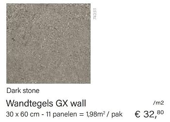 Aanbiedingen Grosfillex wandtegels gx wall dark stone - Grosfillex - Geldig van 15/02/2021 tot 31/03/2021 bij Multi Bazar