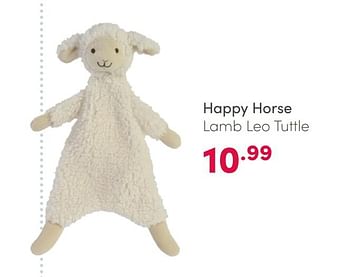 Aanbiedingen Happy horse lamb leo tuttle - Happy Horse - Geldig van 14/02/2021 tot 20/02/2021 bij Baby & Tiener Megastore