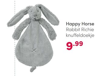 Aanbiedingen Happy horse rabbit richie knuffeldoekje - Happy Horse - Geldig van 14/02/2021 tot 20/02/2021 bij Baby & Tiener Megastore